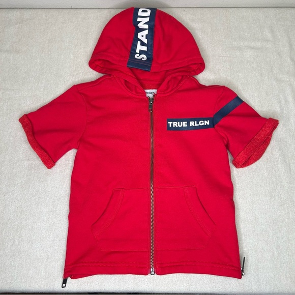 True Religion Boy’s Red‎ Hoodie Size 2T - Picture 1 of 9